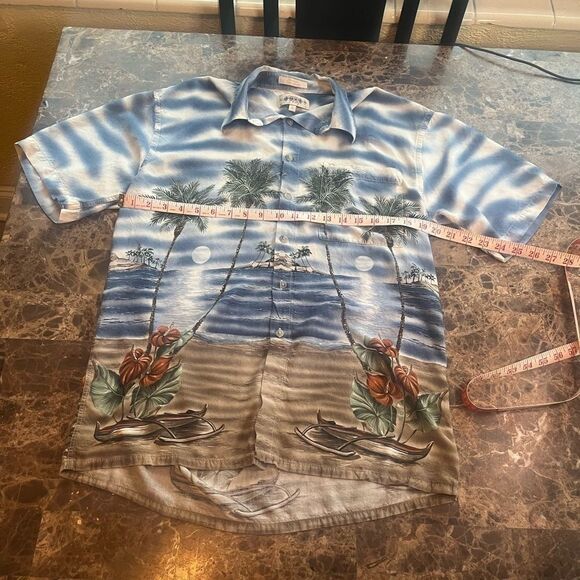 Campia Moda Mens Size M Shirt Hawaiian Palms Beach Tropical​​​​​​​ - Picture 3 of 7